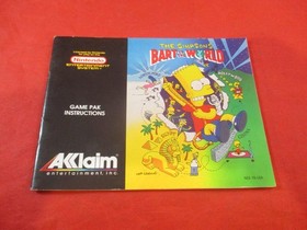 The Simpsons Bart vs. The World Nintendo NES Instruction Manual Booklet ONLY