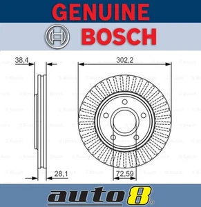 Bosch Front Brake Rotor fit Chrysler Voyager Iv RT 2.8L ENS 2008 - 2015 - Picture 1 of 1