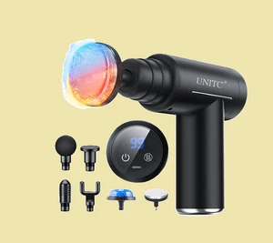 Unitc Mini Massage Gun with Heat&Cold, Deep Tissue Messager with 6 Heads - Picture 1 of 9
