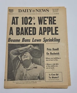 NY Daily News - New York City Hitzewelle - Juli 1977 - Zeitung - Bild 1 von 6