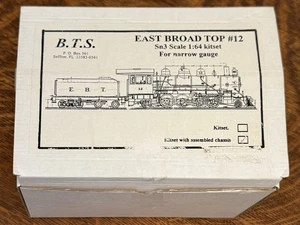 BTS East Broad Top EBT 2-8-2 #12 Steam Engine Craftsman Kit S-Scale IN BOX MIB - Picture 1 of 7