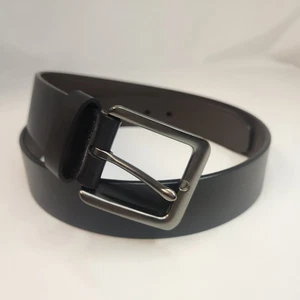 Cremiuex Mens Belt Black Size 39" L x 1.5" W Genuine Leather Nickle Hardware - Picture 1 of 19
