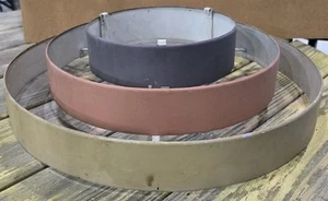 Vintage MCM 3-Ring Metal Chandelier Hanging Light Lamp Shade for Refurbish #1 - Picture 1 of 6