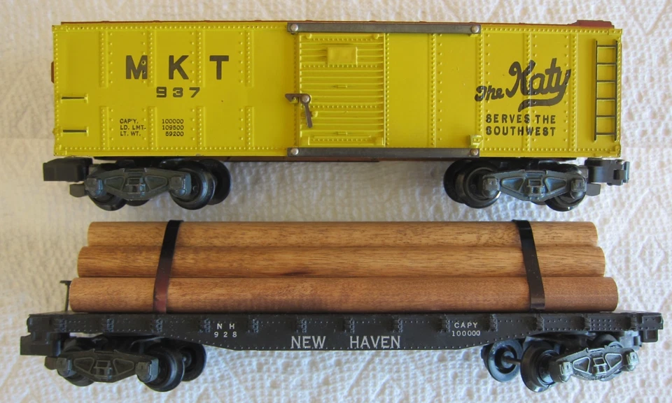 AMERICAN FLYER S 928 & 937 FREIGHT  CARS-1950's KNUCKLE COUPLERS-BEAUTIFUL! - Image 1 of 4