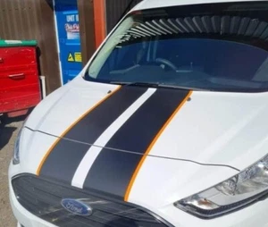 Ford Transit Connect Vinyl Bonnet Stripes With Pinstripe Sport Decals - Picture 1 of 2