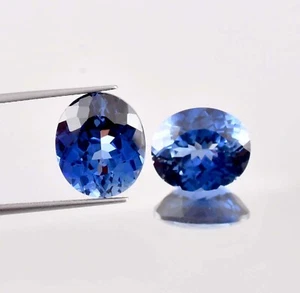 1 Pair Flawless Natural Ceylon Blue Sapphire GITCertified Gem All Size Available - Picture 1 of 7