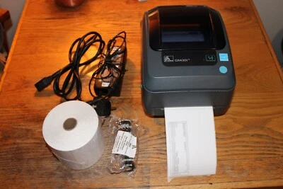 Zebra GX430t Thermal Direct Transfer Network Desktop 6x4 Label Printer 300dpi - Image 1 of 4
