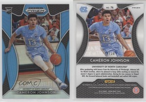 2019-20 Panini Prizm Draft Picks Carolina Blue /30 Cameron Johnson #76 Rookie RC