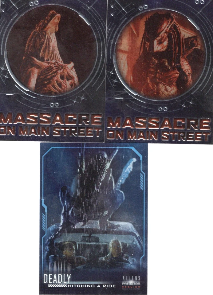 2007 Inkworks, Aliens vs Predators - Requiem 3 Different Insert Cards - Image 1 of 1