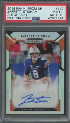 2019 PANINI PRIZM DRAFT PICKS #119 JARRETT STIDHAM AUTOGRAPH PSA 10 - Image 1 of 2