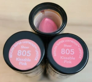 3x Revlon Super Lustrous Lipstick - Sheer- 805 Kissable Pink - Picture 1 of 1