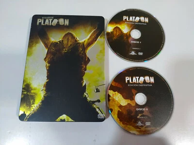 Platoon Oliver Stone Willem Dafoe Sheen - 2 X DVD Steelbook Español English - 3T - Image 1 of 4