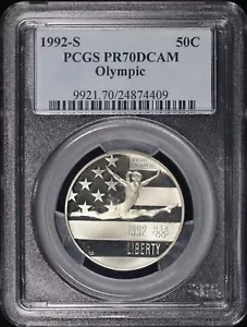 1992-S Olympic 50C Commemorative PCGS PR-70 DCAM - Picture 1 of 2