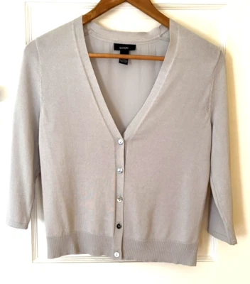 Suéter cárdigan Alfani para mujer elegante, gris, verano/primavera, botón plateado, XS Foto 1 de 3