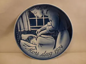 Mothers Day Collector Plate Sweet Dreams Georg Jensen Denmark Mors Dag 1974 - Picture 1 of 2