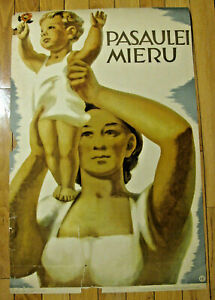 Vintage Soviet LATVIAN Poster, 1968 very rare, 100% ORIGINAL !