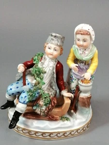 Young Couple Figurine by Carl Thieme ,Potschappel c. 1902 - Picture 1 of 9