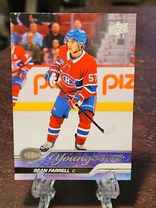 2023-24 Upper Deck Series 1 Hockey Sean Farrell RC YOUNG GUNS Montreal #234
