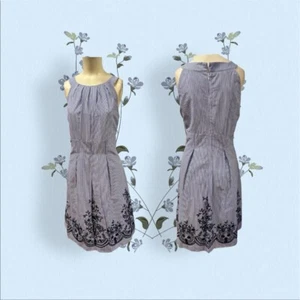 Nine West, Damen, Kleid Frühling Sommer, weiß-blau, Gr. 12, Streifen, Baumwolle, Ärmel.! - Bild 1 von 12