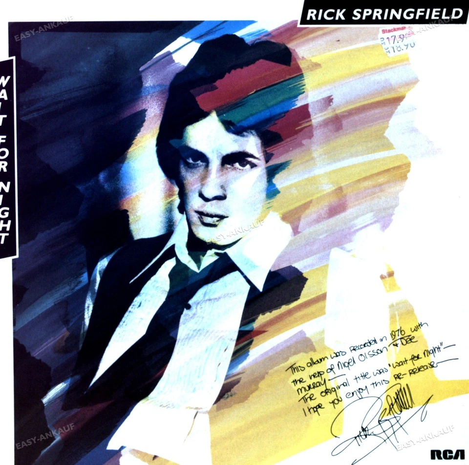 Rick Springfield - Wait For Night LP (VG/VG) . - Image 1 of 1