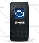 Labeled Contura II Rocker Switch COVER ONLY, Engine (Blue Window)