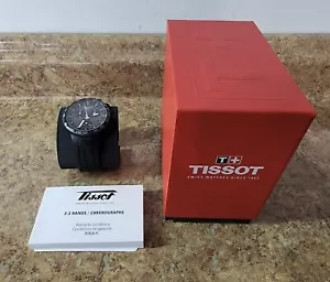 Men's Tissot T-Race Chronograph Stainless Steel Watch w/ Silicone Strap - Picture 1 of 7
