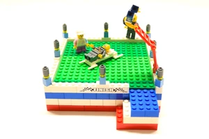American Theme Wrestling Arena wwf World Wrestling in mattoncini Lego + Figure - Foto 1 di 7