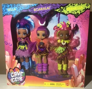 CAVE CLUB 3er Pack Puppen TELLA ROARALAI FERNESSA Prehistoric Kids Fashions Doll - Bild 1 von 2