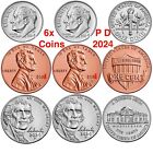 2024 P D Cent Nickel Dime US Mint Unc Pre-Sale Via PD BANK ROLLS 1 5 10 Set 6