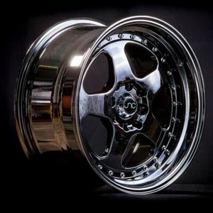 JNC 010 Black Chrome 15x8 4x100/4x114.3 +20 Wheel/Rim - Picture 1 of 1