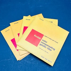 SEALED NOS KODAK 125mm 5in Gel Wratten CC20B CC30B CC40B CC50B - Picture 1 of 9