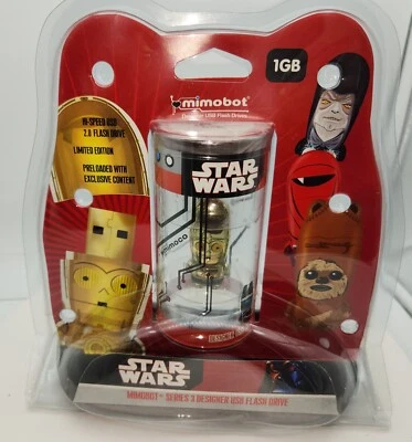 STAR WARS Mimobot 1 GB Flash Drive C-3PO (Threepio) Series 3 (2008) New In Box - Image 1 of 3