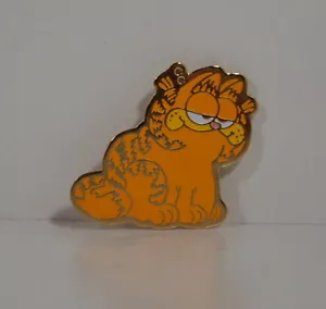 Vintage 1.25" Garfield Enamel Lapel Hat Pin Figure Button Accessory Jim Davis - Picture 1 of 2