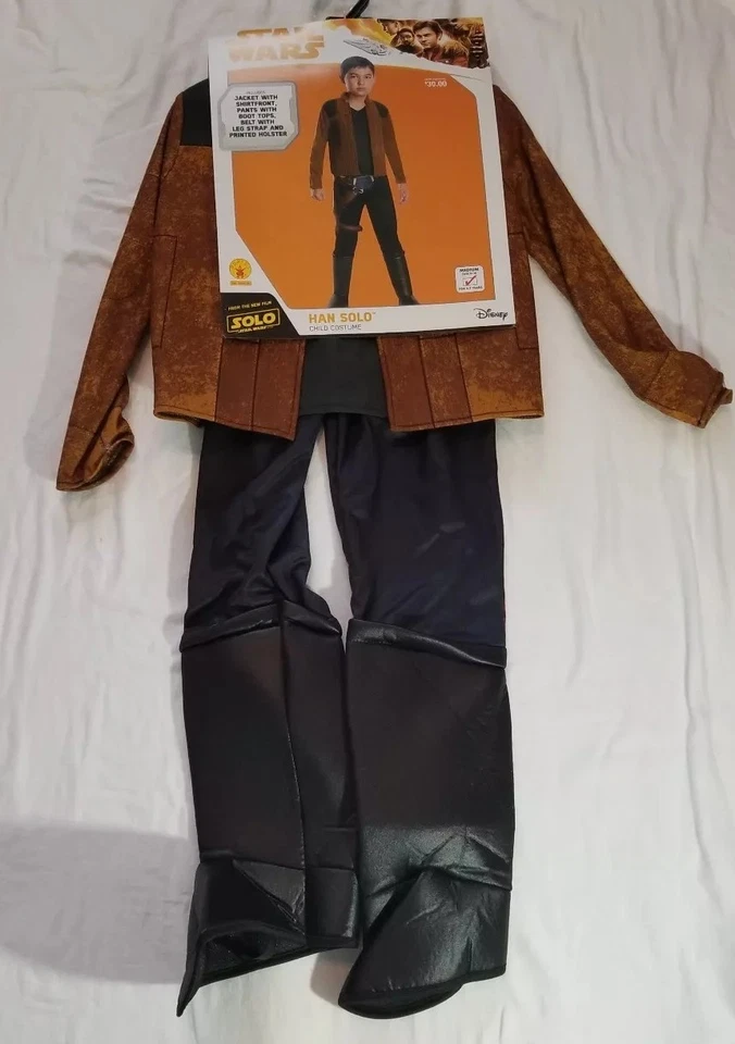 儿童 Han Solo 装扮服装 Solo A 星球大战故事 M 8-10 码 — 第 1/4 张图片