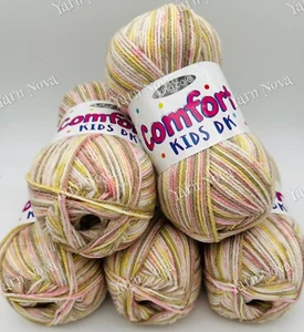 King Cole Comfort Kids DK Variegated Knitting Crochet Yarn Wool - 5x100g Balls - Picture 1 of 10