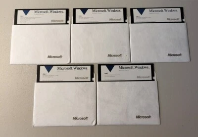 Microsoft Windows Graphical Environment Ver 3.0 - DOS 5/5 5.25 Floppy Disks - Image 1 of 4