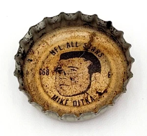 1960s Coca Cola Mike Ditka C68 NFL All-Stars Bottle Cap Coke Chicago Bears - Picture 1 of 2