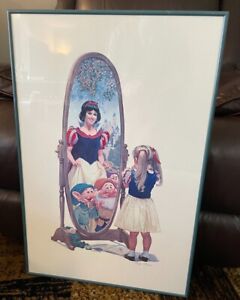 Walt Disney's Snow White & The Seven Dwarfs 1987 50th Anniversary Poster 28 x 20