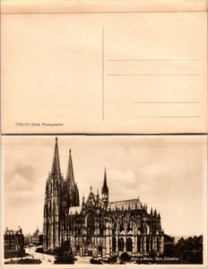 Koln a Rhein Dom Sudseite Postcard Vintage Sepia Unposted Echte Photographie - Picture 1 of 1