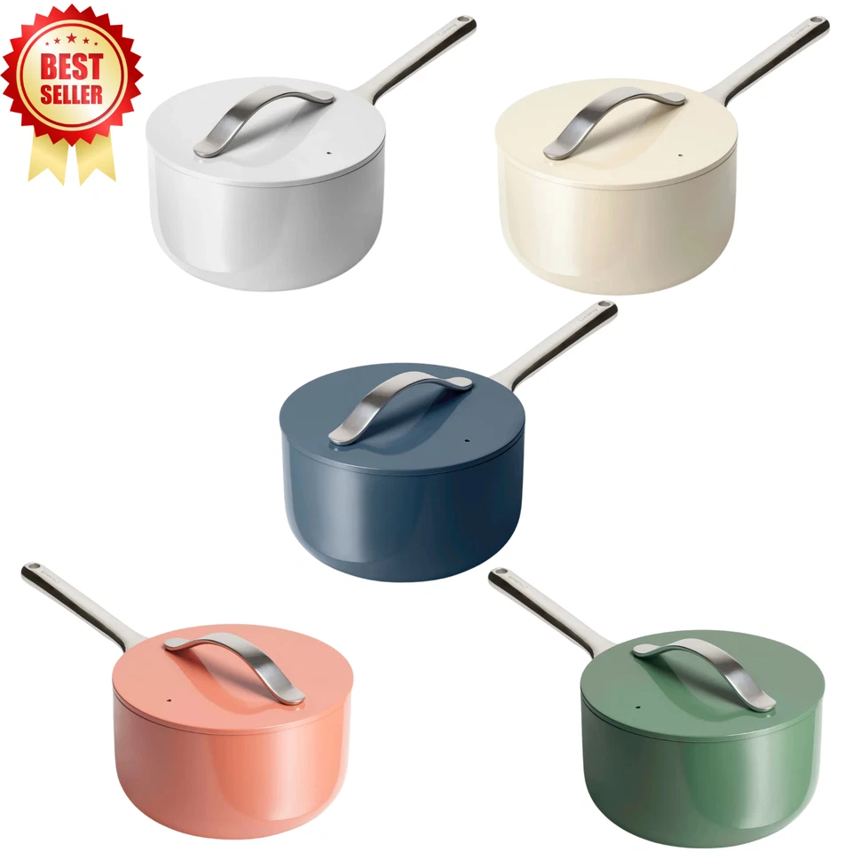 Caraway Ceramic Sauce Pan, 3 qt