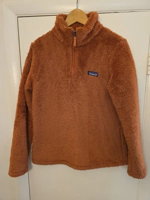PATAGONIA Women's Los Gatos 1/4 Zip Pullover Fleece SWEATER Pink Sz M Worn Wear - Image 1 of 4