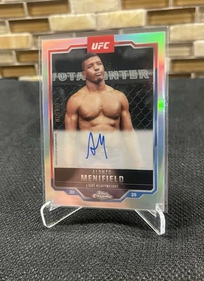 2025 Topps Chrome UFC Alonzo Menifield Autograph Auto Refractor 18/199 #CVA-AM - Image 1 of 4