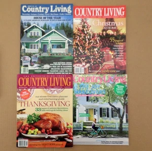 Lot of 4 Country Living Magazines 1992 2001 2004 2022 - Foto 1 di 23