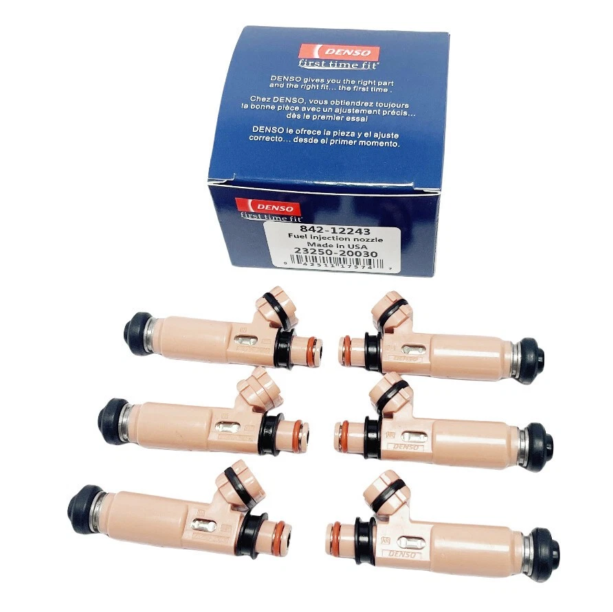 New 6X Denso Fuel Injectors For Toyota Highlander 3.3L V6 2002-2008 23250-20030 Foto 1 de 4