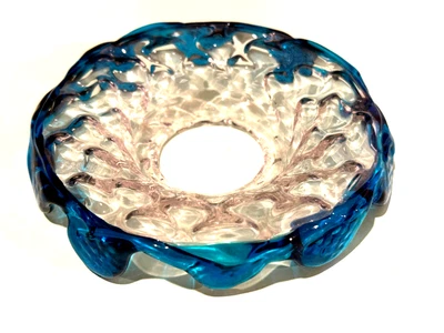 MURANO GLASS BOBECHE, Ø 120 mm, HOLE 37 mm, FOR CHANDELIERS - Image 1 of 4