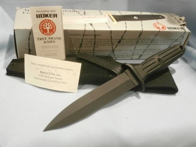 BOKER APPLEGATE FAIRBAIRN KNIFE  AF-12B  RARE ALL-BLACK!!  NIB!! - Image 1 of 4