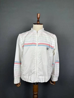 Fred Perry Mens 2 In 1 Vest & Jacket Size M White Nylon Long Sleeve Full Zipper - Image 1 of 4