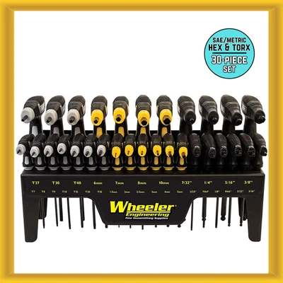 Wheeler Engnieering SAE/Metric Hex and Torx P-Handle Set (30 piece) NEW - Image 1 of 4