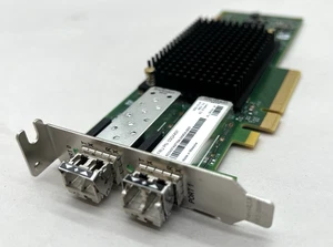 Adaptador de bus host de bajo perfil Emulex 03GX431 LPe31002 16 Gb FC SFP+ de doble puerto - Imagen 1 de 7