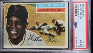 1956 Topps Willie Mays #130 PSA 4 Baseball Card Just Graded Rare Gray Back - Picture 1 of 2